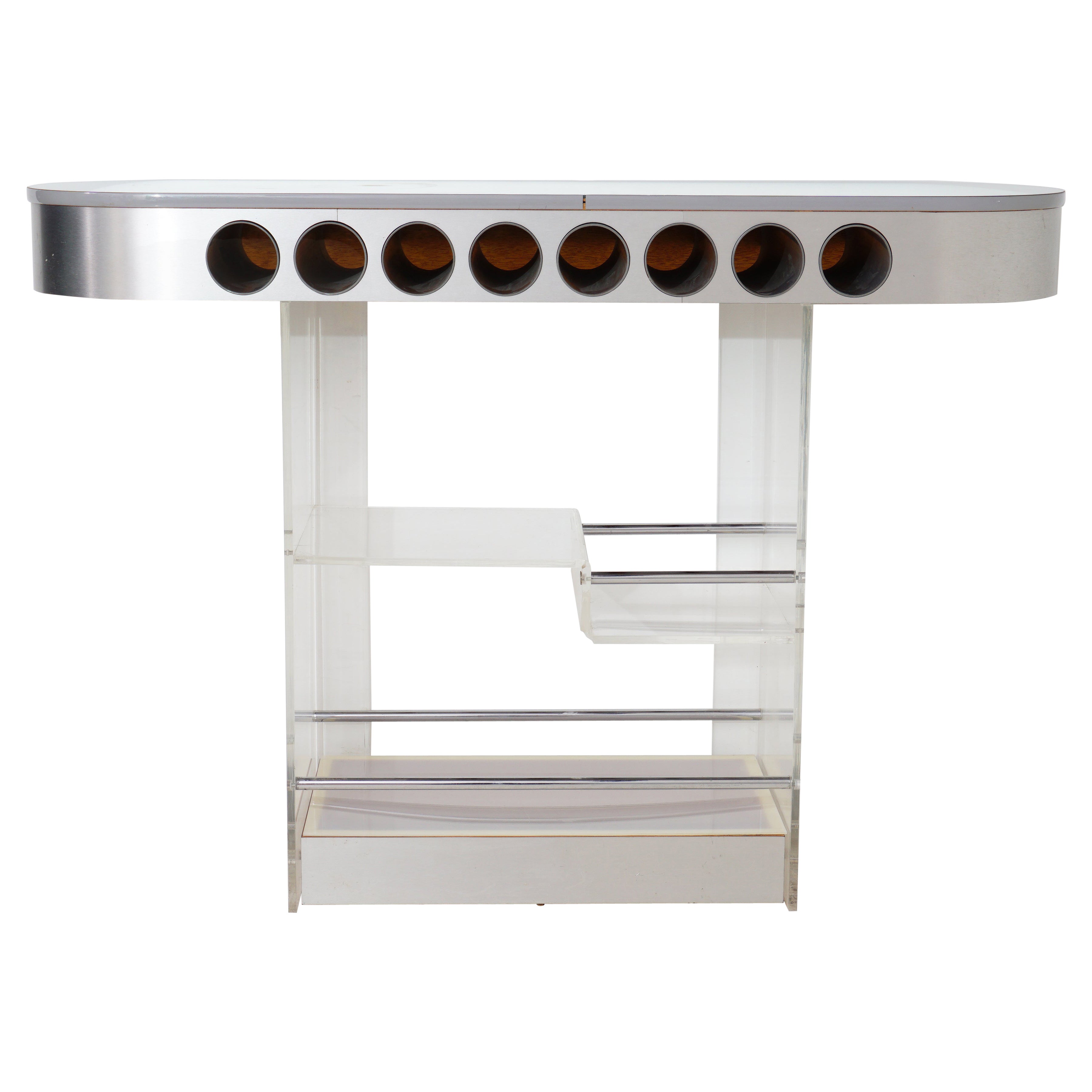 Illuminated Lucite Bar by Hill Manufacturing, 1970s For Sale