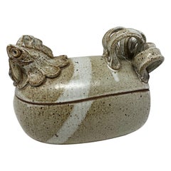 Used Ginny and Paul Anthony Studio Pottery Chicken Tureen