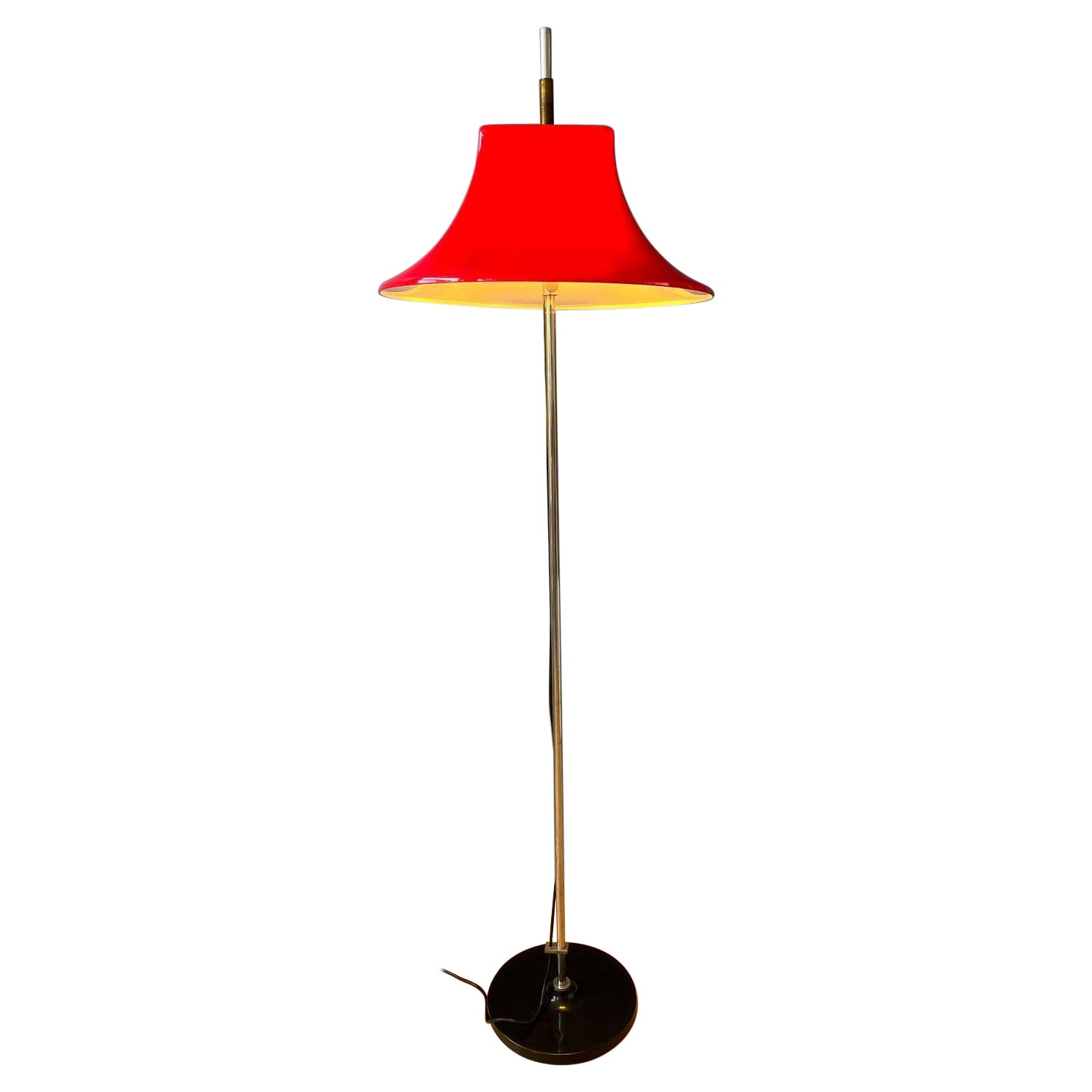 Red Willem Hagoort Space Age Floor Lamp - Mid Century Acrylic Glass Lamp, 1970s