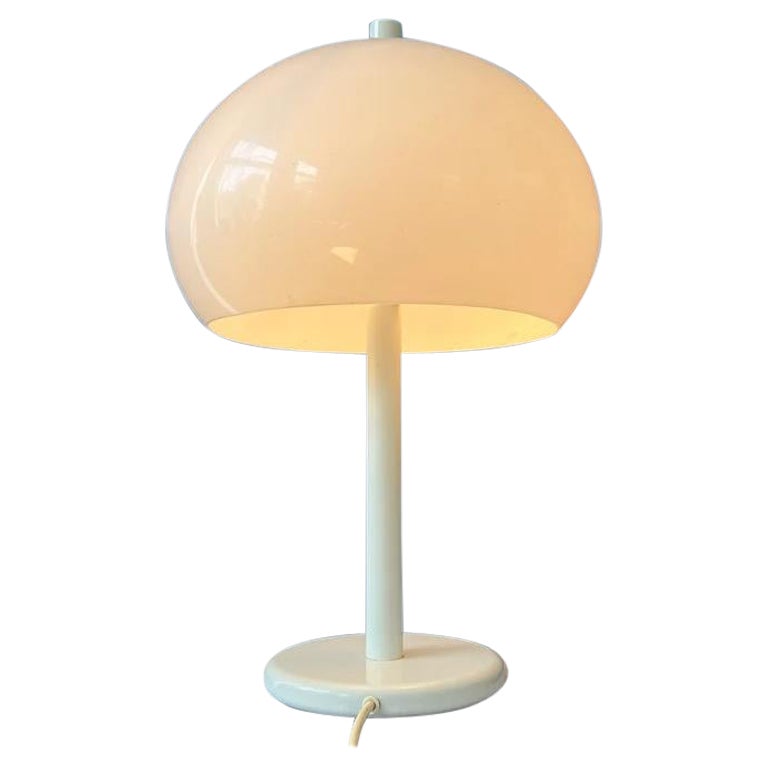 Dijkstra Table Lamp Vintage Mushroom Desk Lamp White Space Age Light, 1970s For Sale