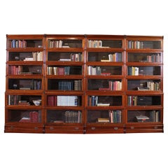 Used A Set Of 4 Globe Wernicke Bookcases In Mahogany-19th Century