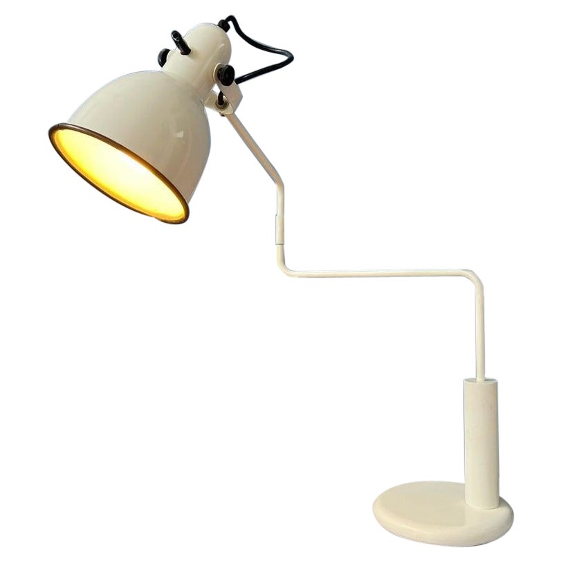 Lampe de bureau Anvia Elbow par Hoogervorst - Lampe de bureau blanche à bras pivotant en vente