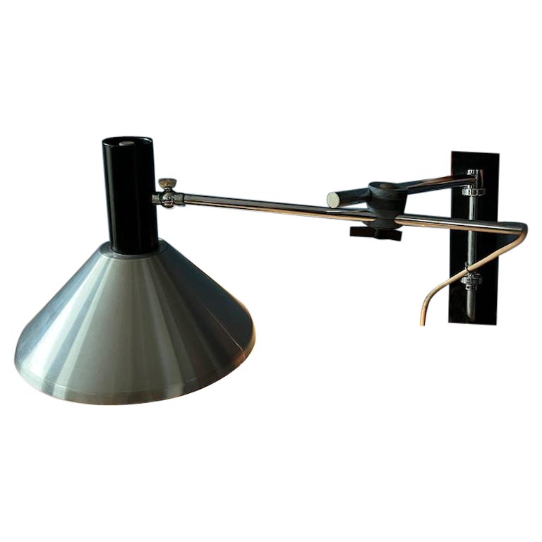 Vintage Mid Century Anvia Swing Arm Wall Lamp, 1970s For Sale