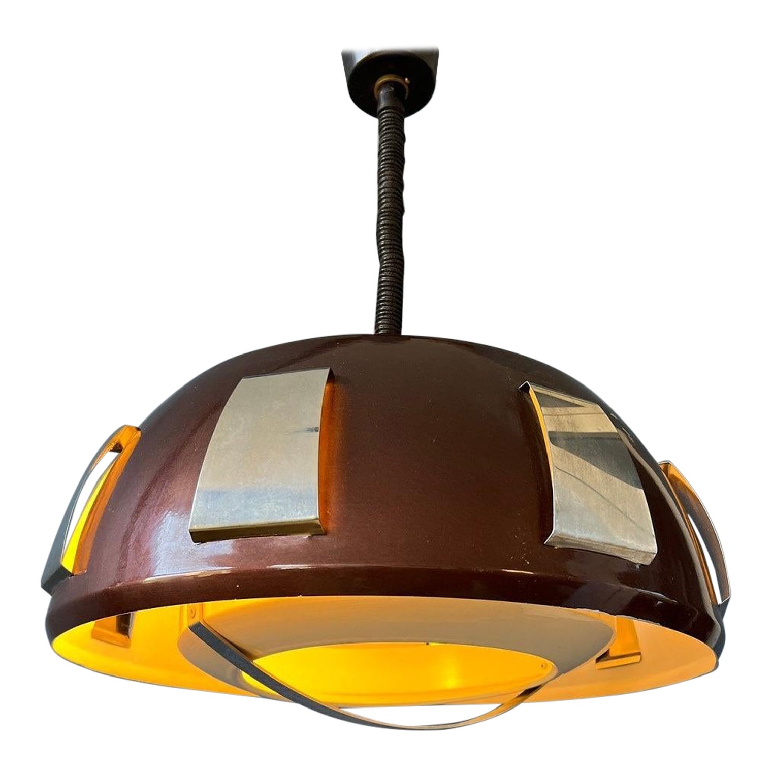 Vintage Lakro Amstelveen Pendant Light - Space Age Hanging Lamp, 1970s