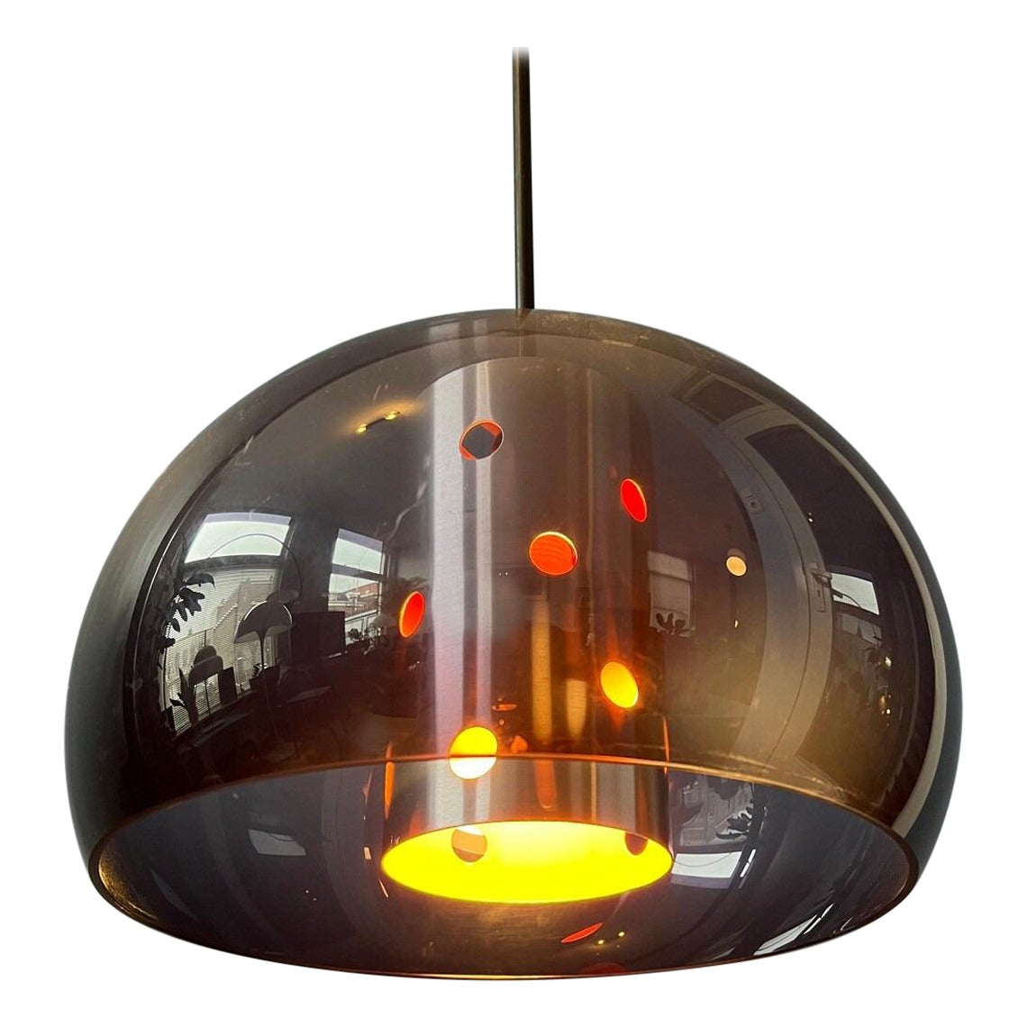 Lampe à suspension champignon de l'ère spatiale Herda, 1970 en vente