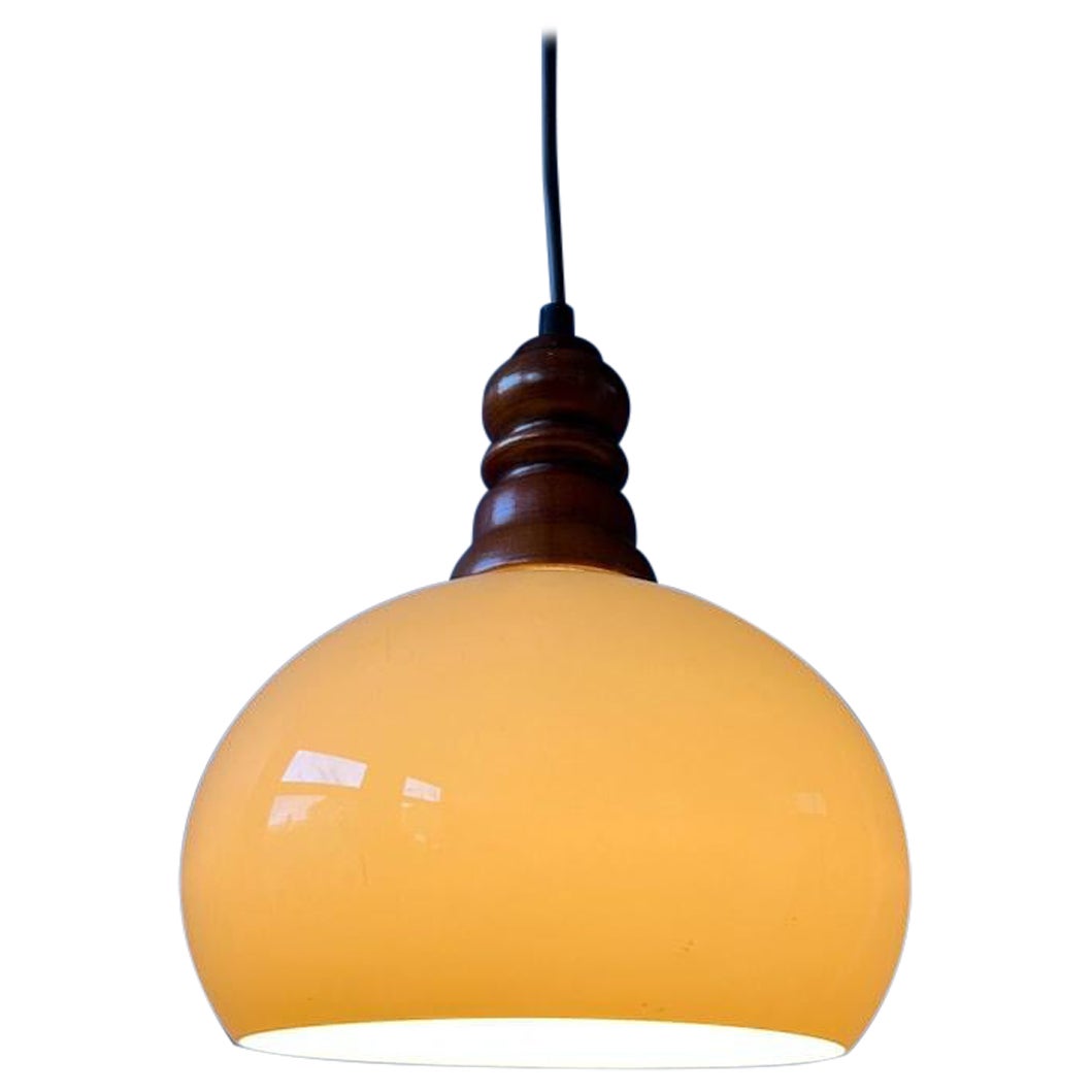 Small Space Age Mushroom Pendant Lamp, 1970s For Sale