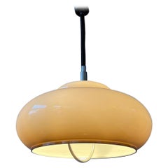 Vintage Mid Century UFO Mushroom Plexiglass Pendant Lamp, 1970s