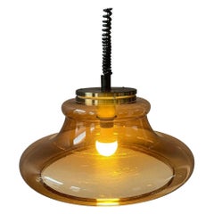 Mid Century Vintage Space Age Pendant Light Ceiling Lamp by Herda, 1970s