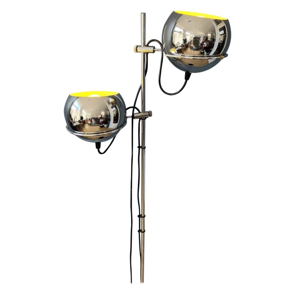 Chrome Mid Century GEPO Eyeball Floor Lamp, 1970s For Sale