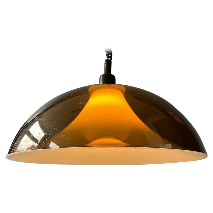 Space Age Double Shaded Pendant Lamp by Elio Martinelli for Artimeta, 1970s