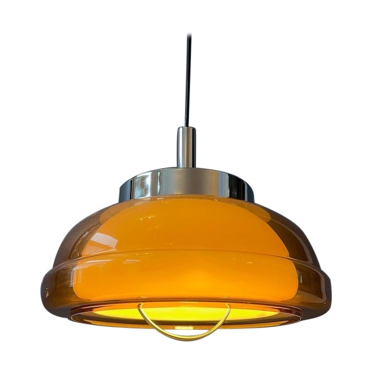 Vintage Mid Century Space Age Pendant Lamp by Herda, 1970s For Sale