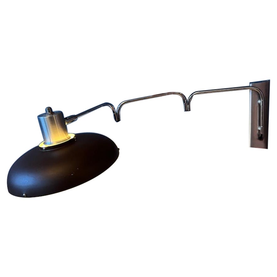 Mid Century Lakro Swing-Arm Space Age Wall Lamp, 1970s For Sale