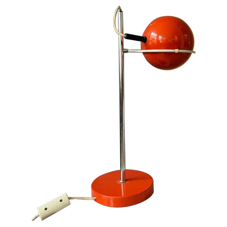 Red GEPO Eyeball Table Lamp Space Age Desk Lamp
