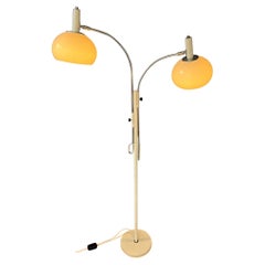 Lampada da terra a fungo a doppio arco di Dijkstra, anni '70, Mid Century Double Arc Space AGE