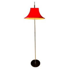 Mid Century Red Willem Hagoort Space Age Acrylic Glass Floor Lamp, 1970s