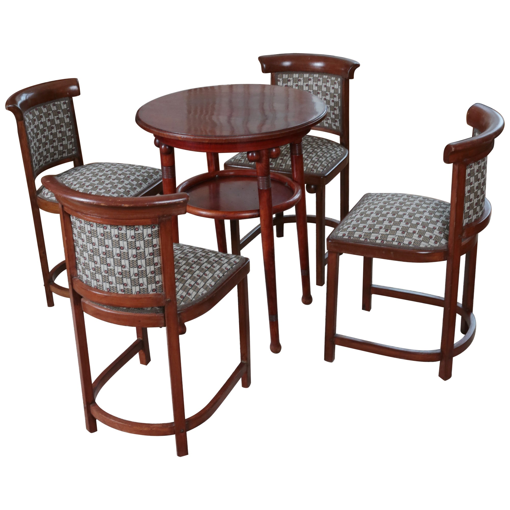 Josef Hoffmann set with Bat table For Sale