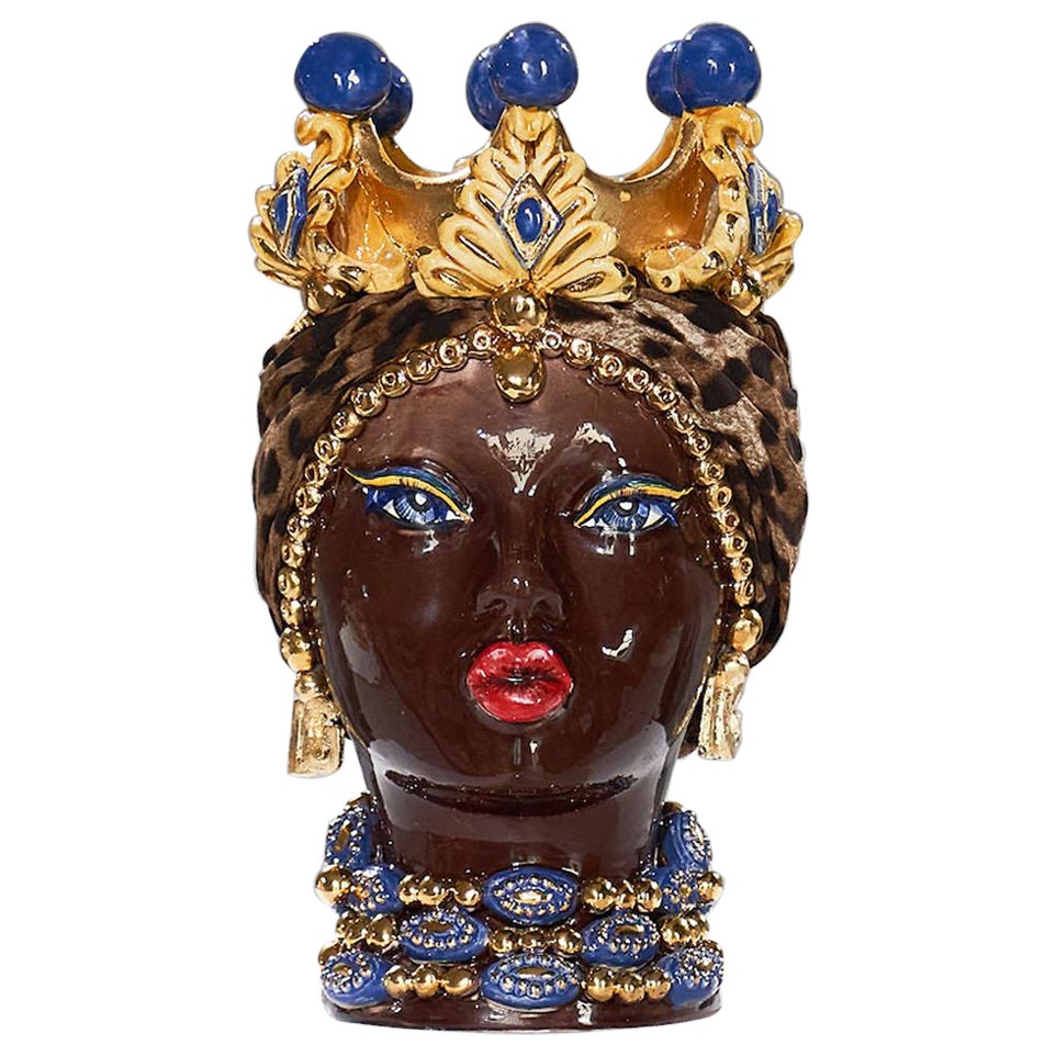 Ceramic Sculpture Naomi Head by Vanessa Semaino For Sale