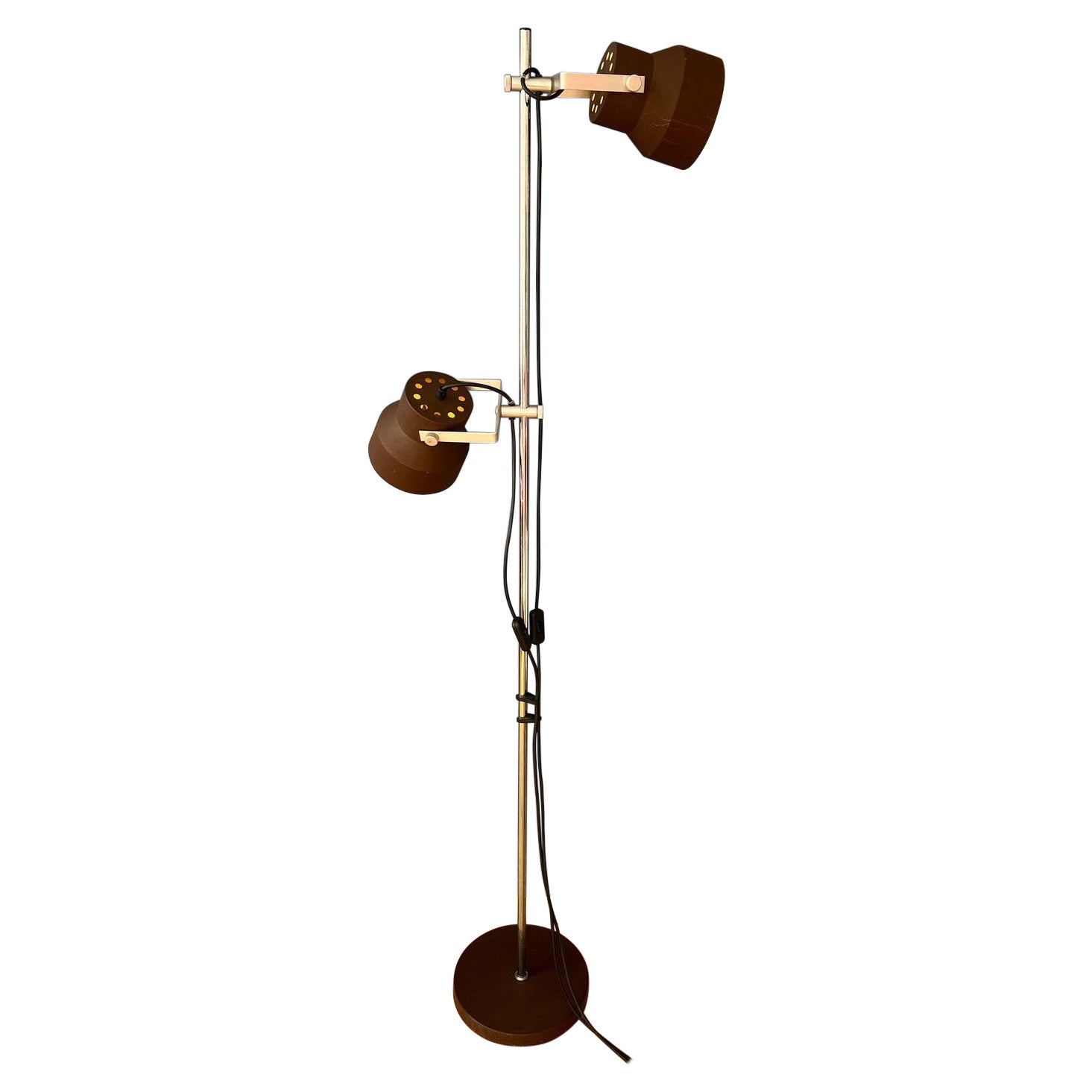Brown Anvia Mid Century Space Age Floor Lamp, 1970s For Sale