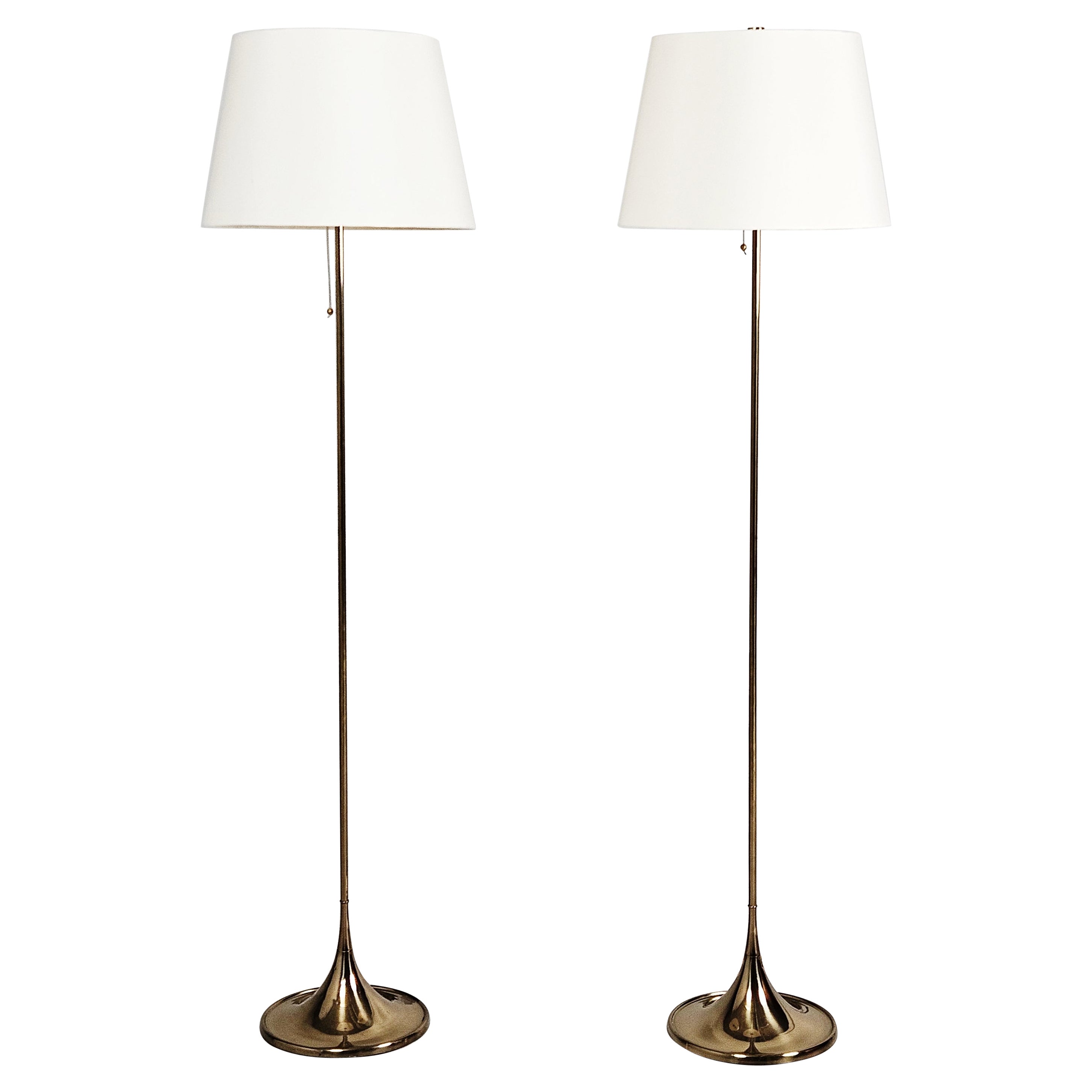 Scandinavian modern floor lamps by Bergboms, Sweden, 1970s For Sale