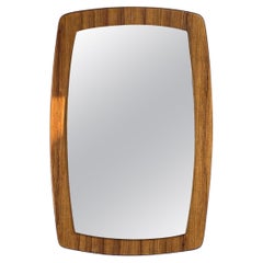 Vintage Mid-Century, Danish Style, Formica, Teak Wood Effect, Wall Mirror 