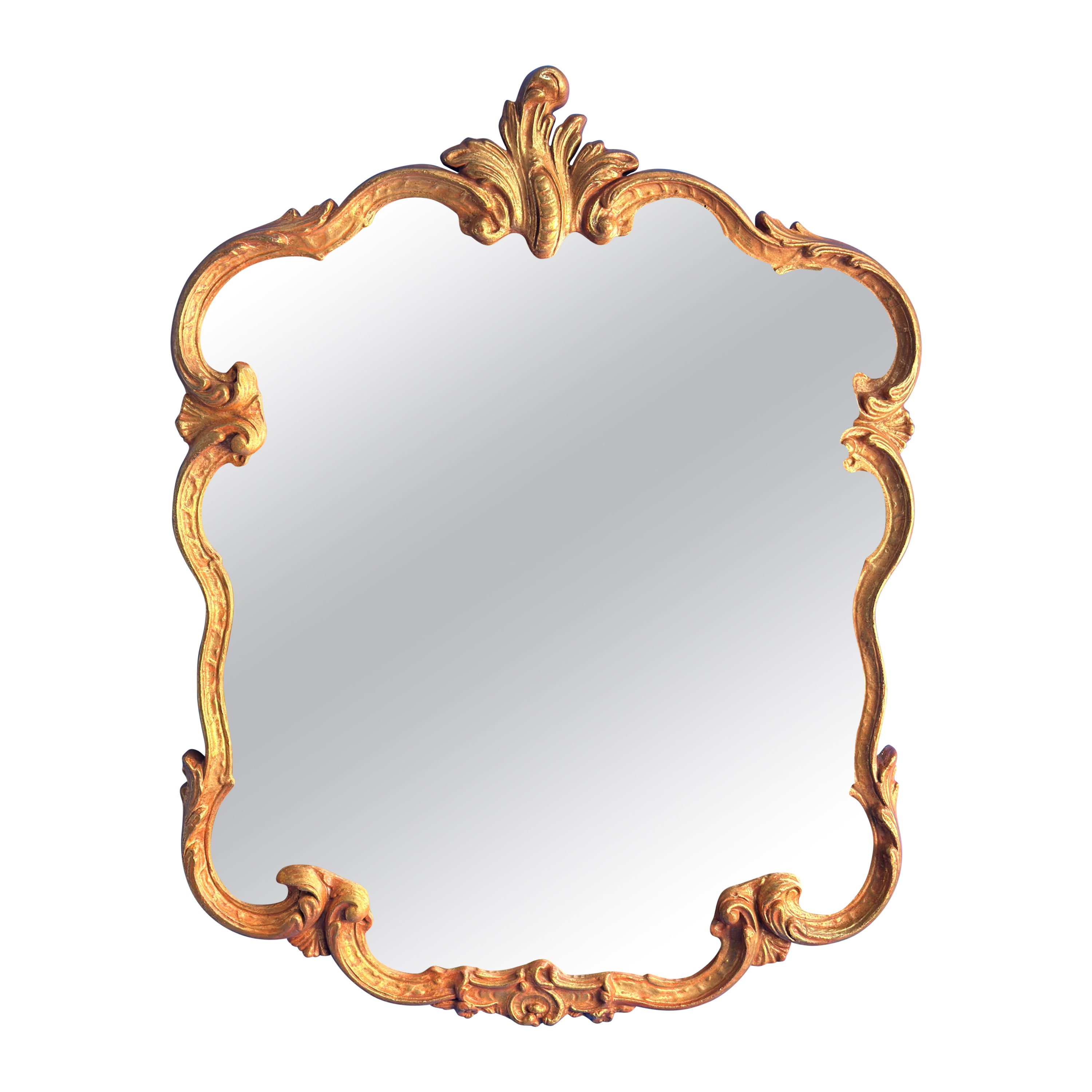 Vintage French, Rococo Style, Gilded Wall Mirror - circa 1960s