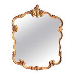 Vintage French, Rococo Style, Gilded Wall Mirror - Circa 1960s