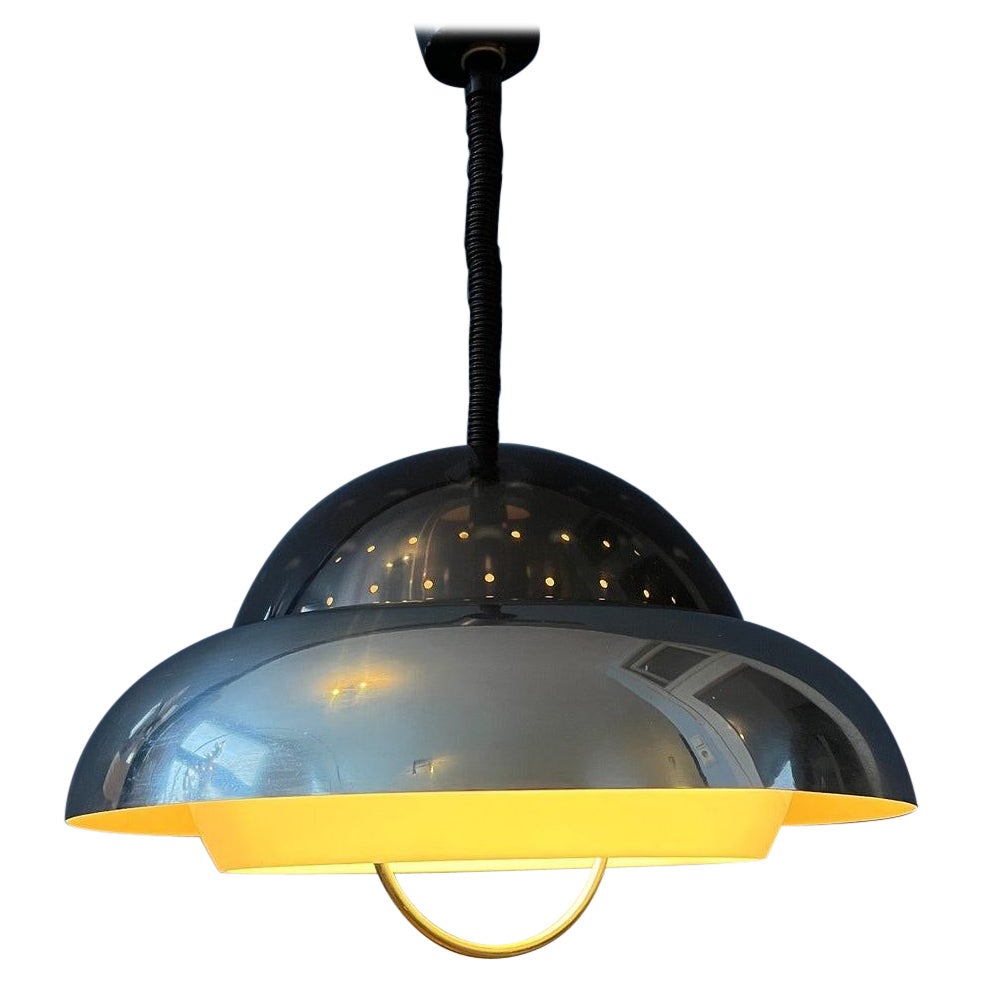 Mid Century Dijkstra Space Age Suspension Pendant Lamp, 1970s For Sale