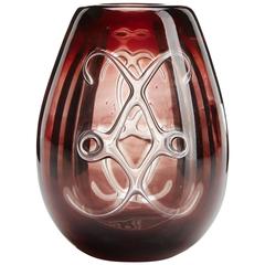 Rare 1939 Orrefors Ariel Vase by Simon Gate