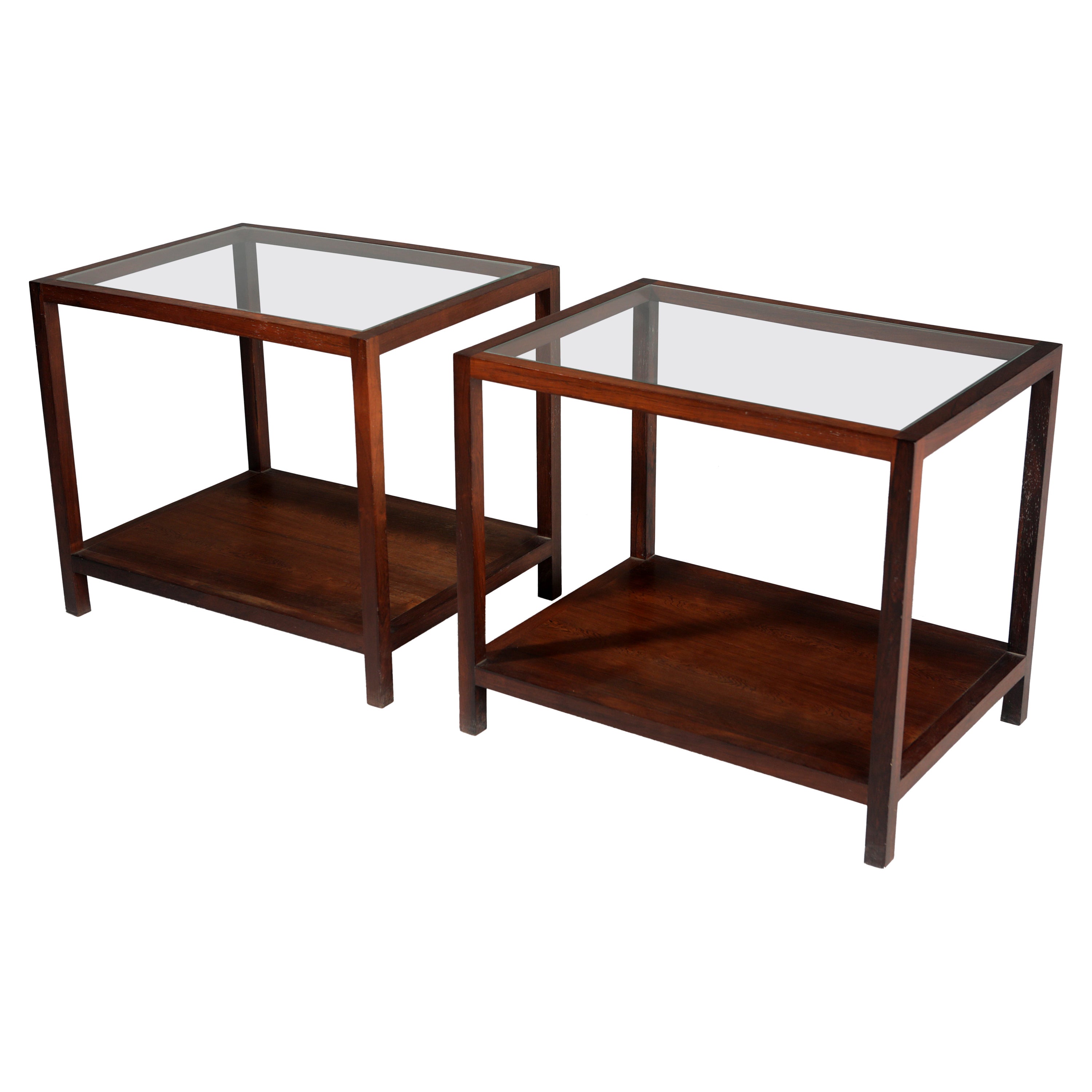 Mid-Century Modern Pair of Side Tables by Joaquim Tenreiro, Brazil, 1960s For Sale