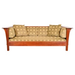 Used Stickley Mission Arts and Crafts Cherry Wood Settle Sofa