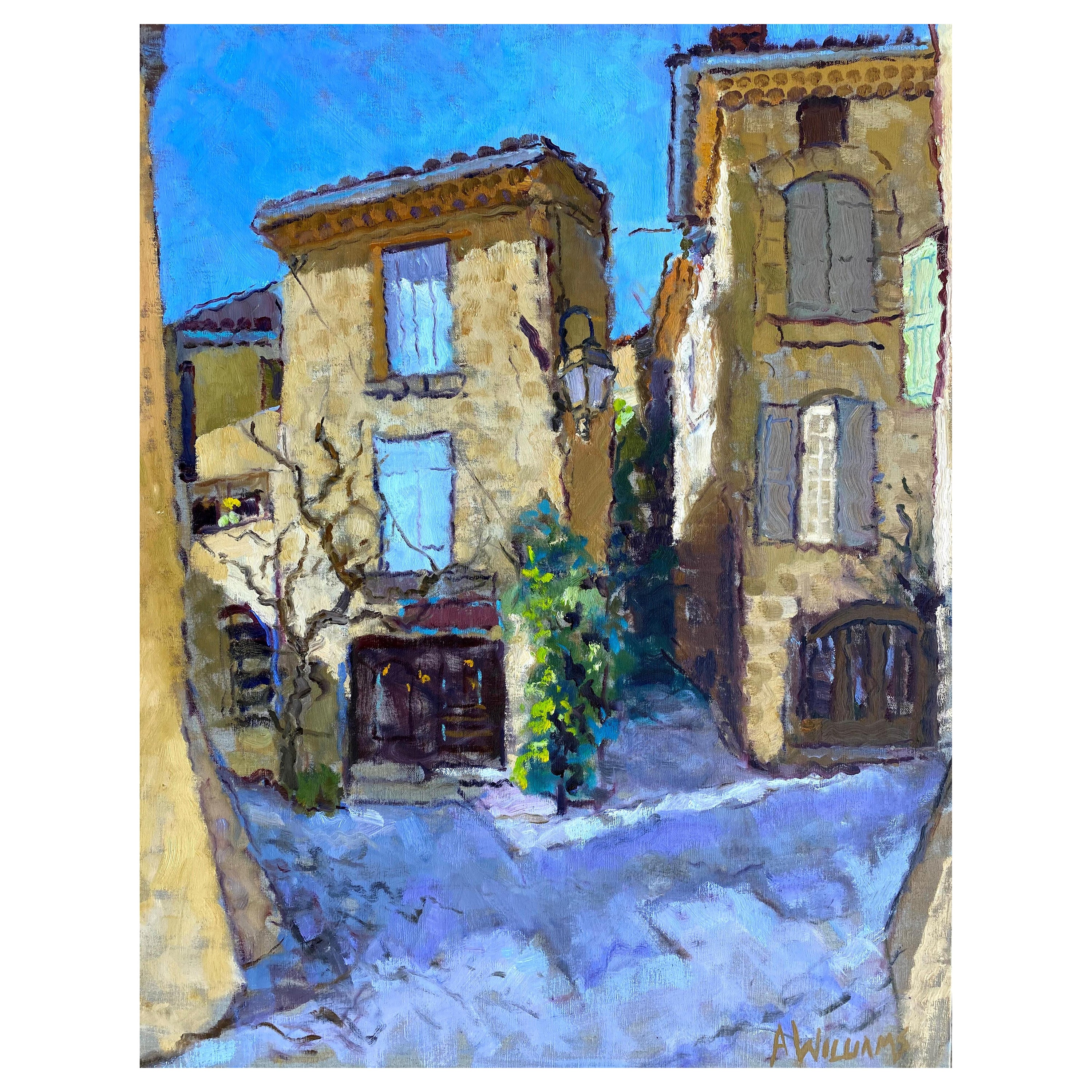 Framed Oil on Canvas "Yet Again, Lourmarin" by Alice Williams For Sale