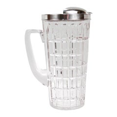 Retro Hawkes Cut Glass and Sterling Sterling Pitcher with a Whimsical Dedication
