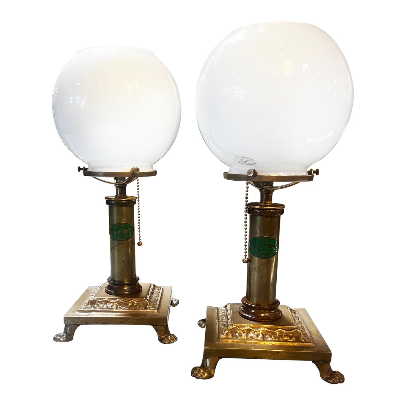 Orient Express table lamps/ Modified For Sale