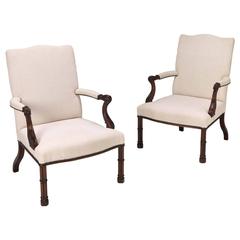 Cluster Column Armchairs in the manner of Thomas Chippendale 7