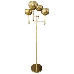 Retro Mid-Century Modern Four-Arm Brass Floor Lamp by Stiffel