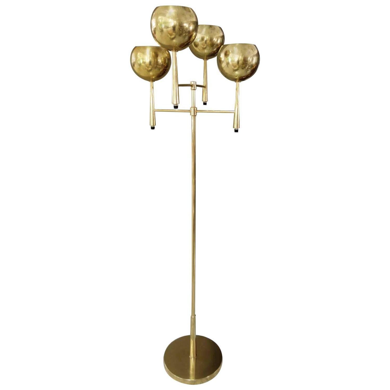 MidCentury Modern FourArm Brass Floor Lamp by Stiffel at 1stdibs