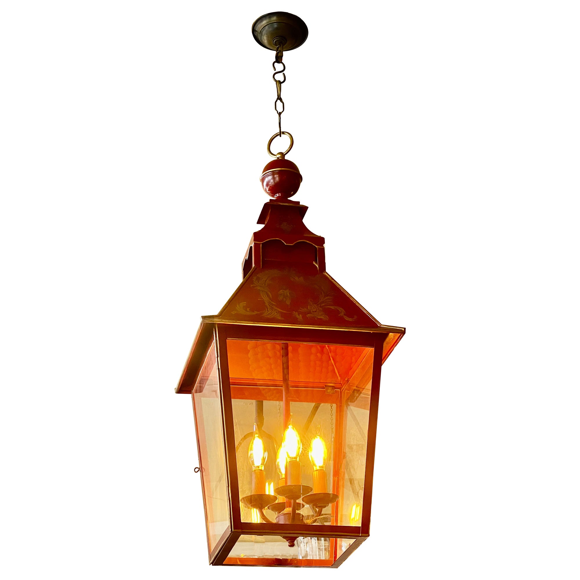 Lanterna Kitsch asiatica MCM grande e rossa