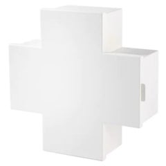 Vintage Cappellini Cross Medicine Cabinet in Gloss White, Thomas Eriksson, Italy, 1990s