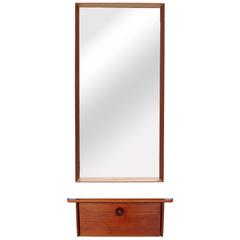 Teak and Wall Shelf and Mirror by Ludvig Pontoppidan 9