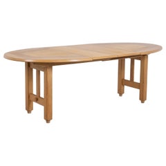 Used Guillerme et Chambron. Natural oak table. 1970s.