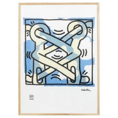 Keith Haring, sérigraphie de soie, années 1990