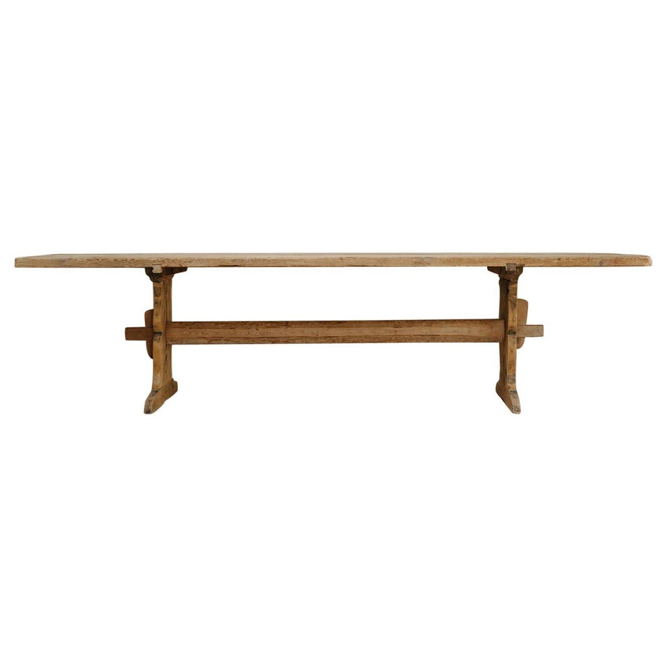 19th century Swedish pinewood bock table ... For Sale