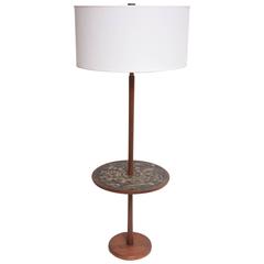 Mid-Century Modern America Ceramic, Walnut Gordon & Jane Martz Table Floor Lamp