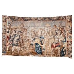 17th Century Tapestry/Gobelein Alexander The Great And Darius III Persian King