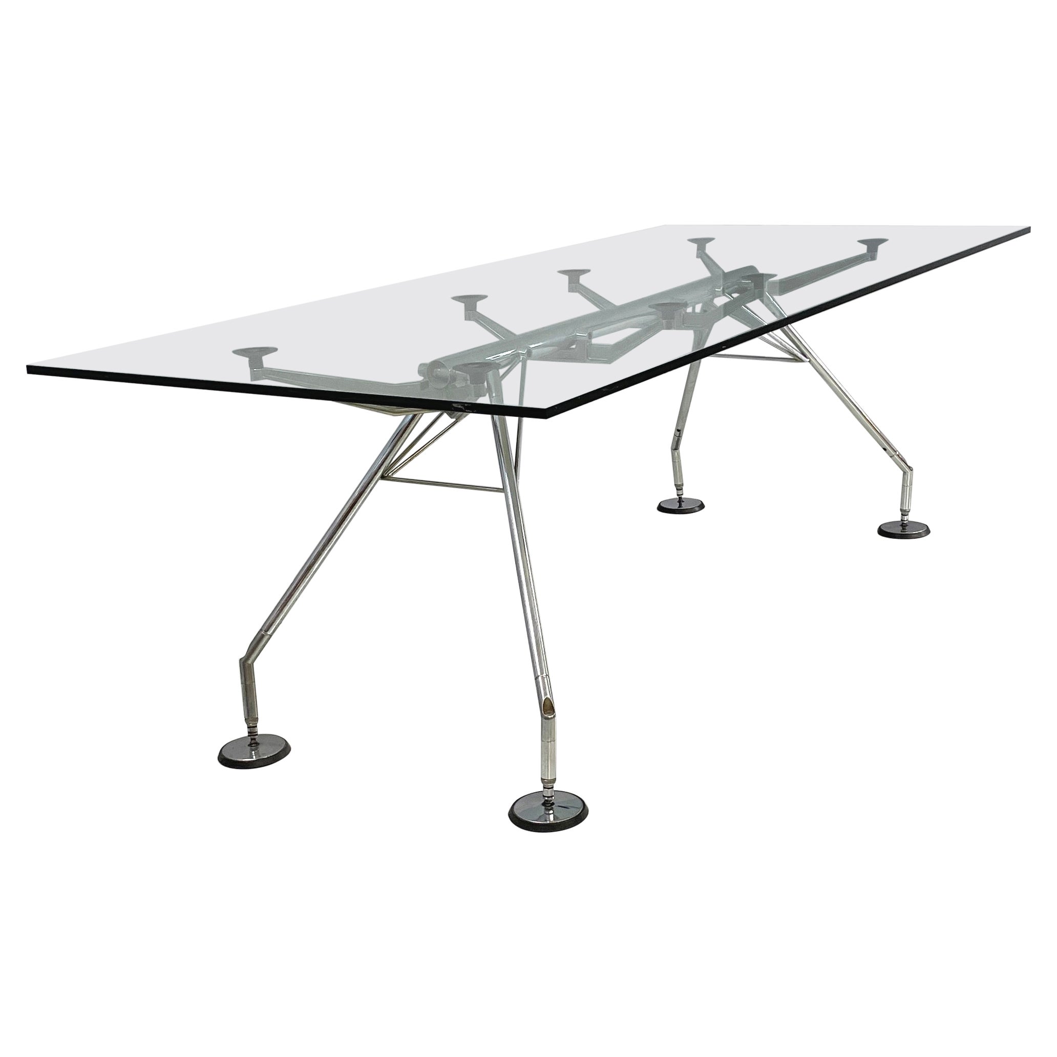 Italian modern Dining or desk table Nomos by Norman Foster for Tecno, 1970s For Sale
