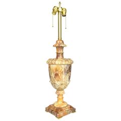 Neoclassical Style Alabaster Lamp by Marbro