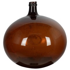 19th Century French Blown Glass Demijohn Bottle