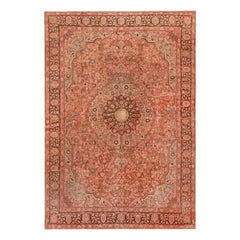 Äußerst beeindruckender antiker persischer Täbris-Blumenteppich aus Täbris 8'4" x 11'8"