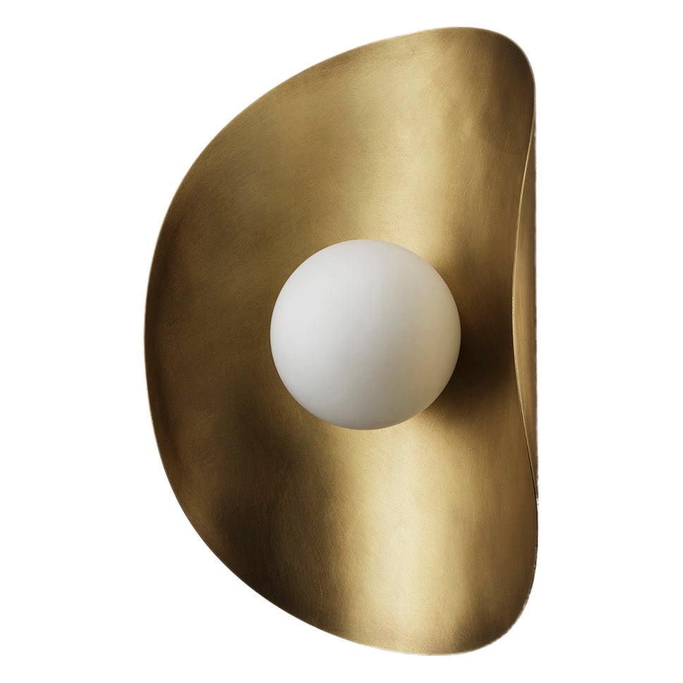 MONTERA Wall Sconce or Flushmount , biomorphic Brass & Glass, Blueprint Lighting For Sale