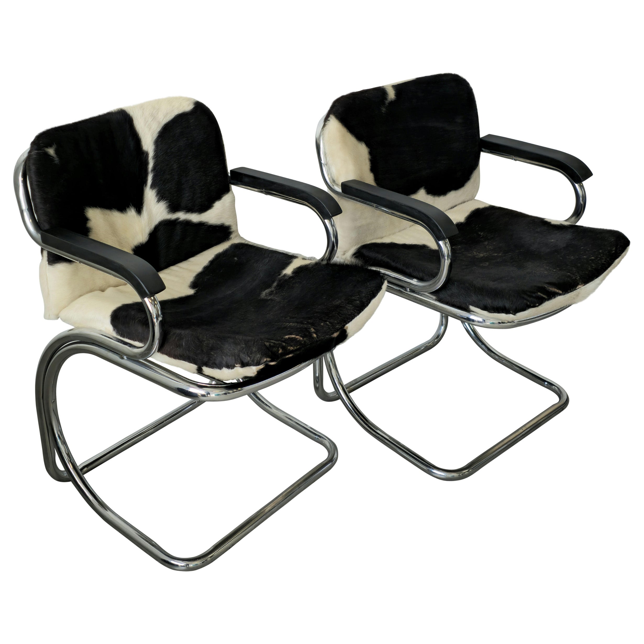 1970s Gastone Rinaldi Chrome Chairs 